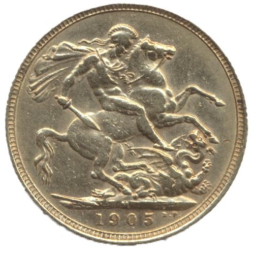 551 - Investment Gold Lot – documents required. 1905M sovereign fine. (Y)