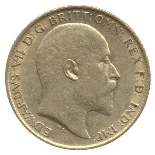 554 - Investment Gold Lot – documents required. 1907 half sovereign good fine. (Y)