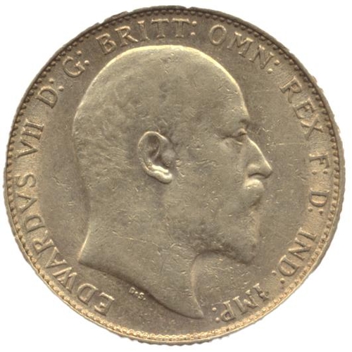 560 - Investment Gold Lot – documents required.
1908 sovereign fine. (Y)