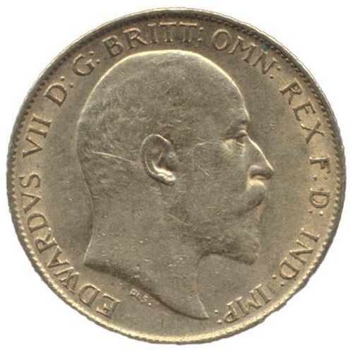 562 - Investment Gold Lot – documents required. 1908 half sovereign fine. (Y)