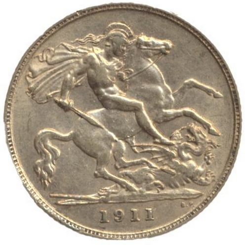566 - Investment Gold Lot – documents required.
1911 half sovereign fine. (Y)