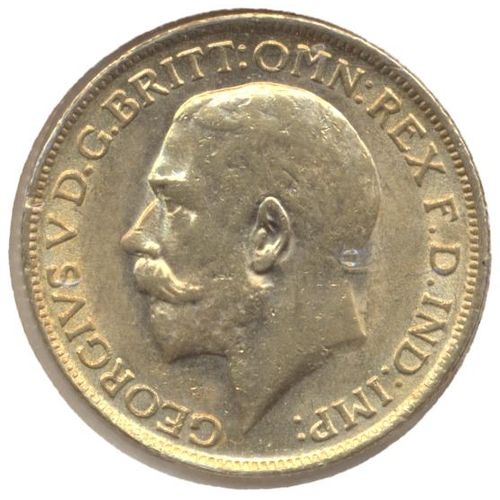574 - Investment Gold Lot – documents required.
1913 sovereign very fine. (Y)