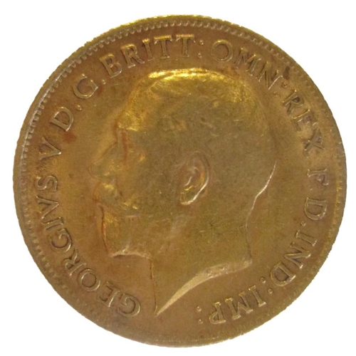 575 - Investment Gold lot - documents required. 1913 half sovereign fine. (Y)
