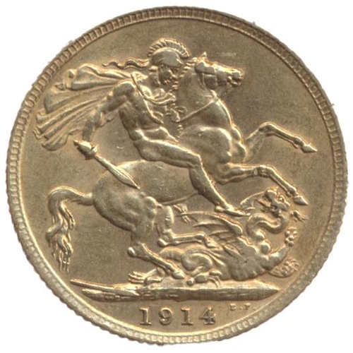 577 - Investment Gold Lot – documents required.
1914 sovereign fine. (Y)
