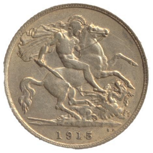 580 - Investment Gold Lot – documents required.
1915 half sovereign fine. (Y)