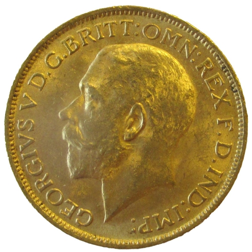 581 - Investment Gold Lot – documents required. 1918S sovereign very fine. (Y)
