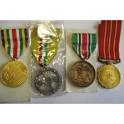 90 - Gulf States medal range with full size (8) including Saudi Arabia Combat Medal, Italy Gulf War Medal... 