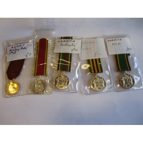 93 - Range of modern GB and world miniature medals including Albert Medal (3), Guyana (6), Brunei (4), Ja... 