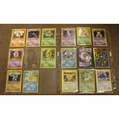 73 - Pokemon. Base set unlimited edition part set in light played to good condition, including holo rare'... 