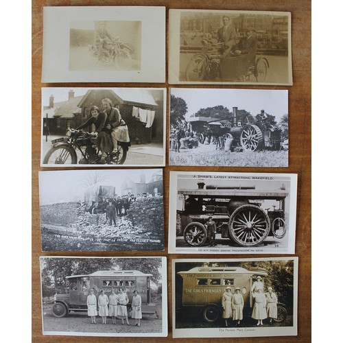 156 - Transport. Misc. coln. Charabancs, buses, Girls Friendly Society caravans, traction engines (see pho... 