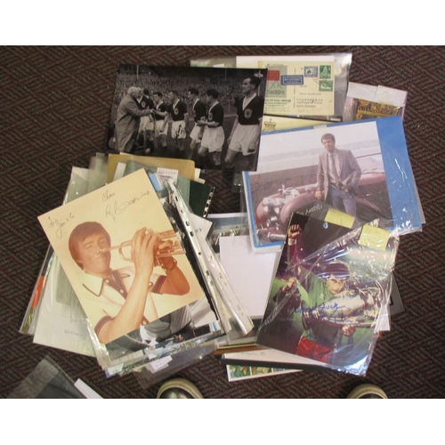 176 - Ephemera. Estate clear-out of autographed material. Photographs, covers, programmes, CD covers etc. ... 