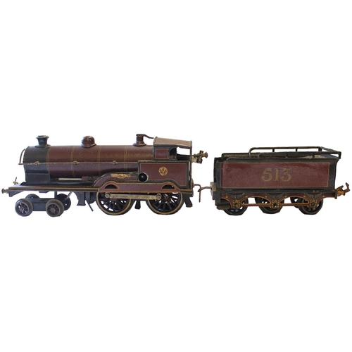 358 - Bassett-Lowke. (by Bing) O gauge L&NWR 'George the Fifth' class 4-4-0 clockwork (without key) 513 'G... 