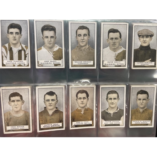 15 - Collection in album including complete sets with Bucktrout Islanders, Gallaher Footballers in Action... 