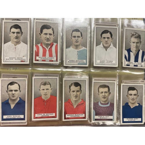 15 - Collection in album including complete sets with Bucktrout Islanders, Gallaher Footballers in Action... 