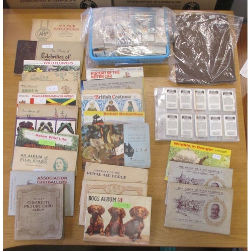 21 - Collection of cigarette cards and trade cards of full and part sets, mostly in albums with some loos... 