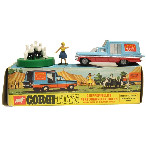 Corgi Chipperfields Poodle Truck No Chevrolet Impala Pick Up Blue Red Labels To Sides Tr