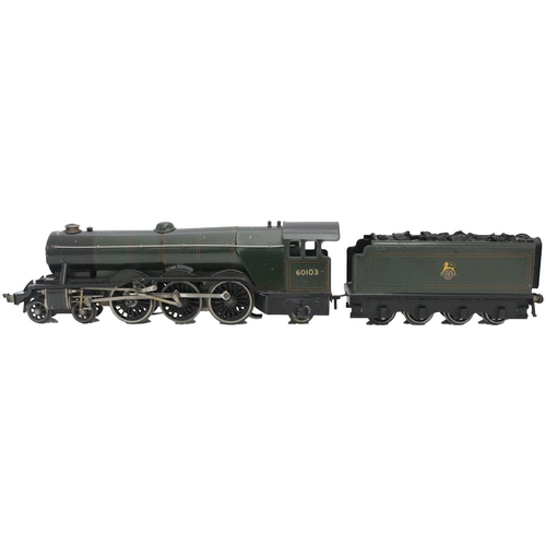 352 - Bassett-Lowke. Unboxed O gauge 4-6-2 'Flying Scotsman' BR green No.60103 locomotive and tender in ne... 