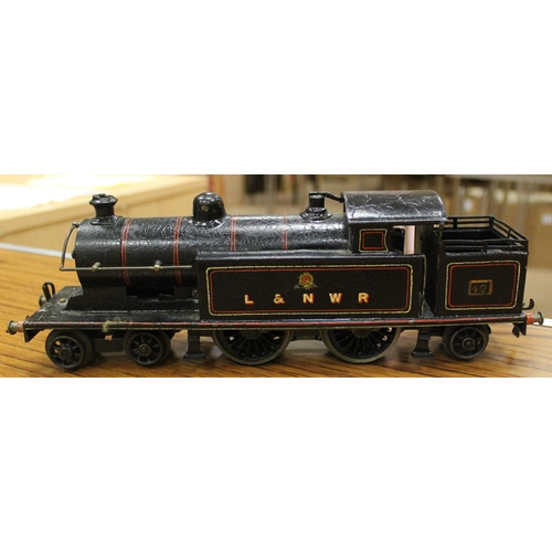 356 - Bassett-Lowke. Unboxed O gauge 4-4-2 L&NWR black No.49 locomotive in very good condition. (T)