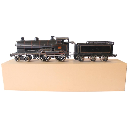 363 - Bassett-Lowke. (by Bing) O Gauge clockwork 4-4-0 locomotive George Fifth and tender LNWR black No 26... 