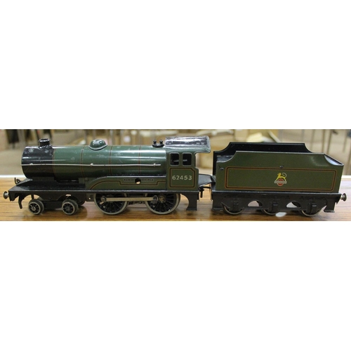 367 - Bassett-Lowke. Unboxed O gauge 4-4-0 'Prince Charles' BR green No.62453 locomotive and tender in ver... 