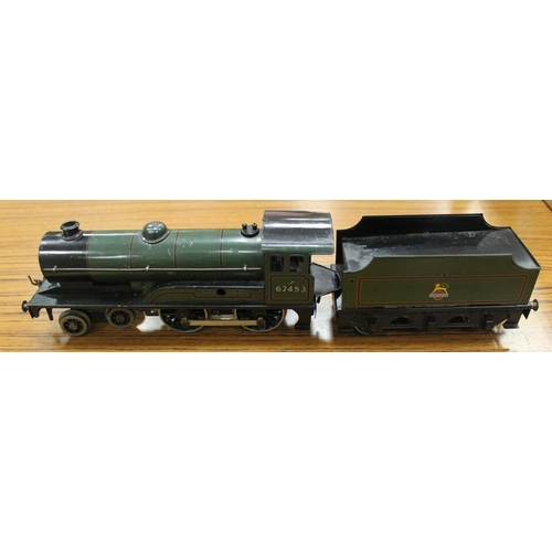 376 - Bassett-Lowke. Unboxed O gauge 4-4-0 'Prince Charles' BR green No.62453 locomotive and tender in ver... 