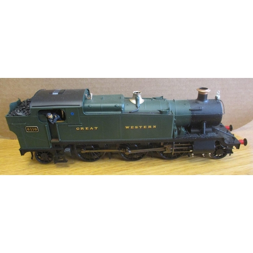 390 - Heljan. Unboxed O gauge Class 61xx 2-6-2T GWR green No.6110 locomotive, in near excellent condition ... 