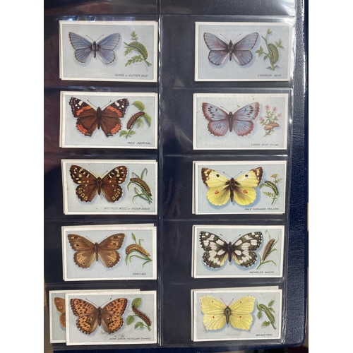 5 - Collection in 12 albums with complete sets including 
L&B The Thames, Phillips British Butterflies, ... 