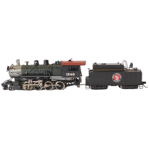 522 - Tenshodo (Japan). HO gauge Great Northern 2-8-0 Class F-8 1246 factory painted brass locomotive and ... 