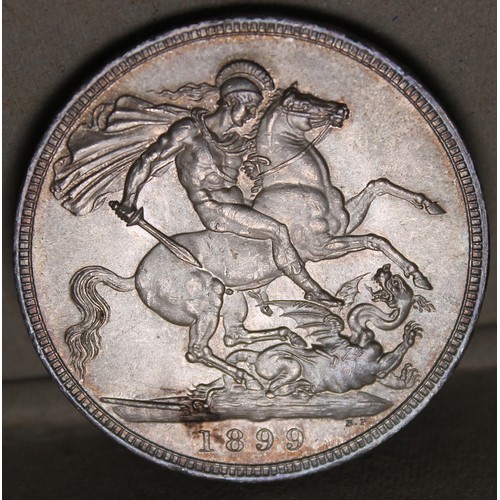 471 - 1899LXIII crown good extremely fine, toning spot to reverse. (See photo) (Y)