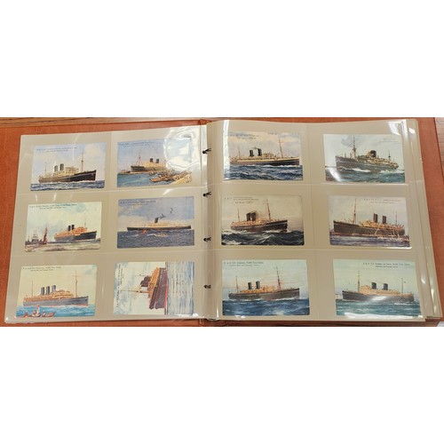 174 - Shipping coln. in modern albums. RP coastal shipping, White Star Line, P&O, Allan, Henderson, Hollan... 