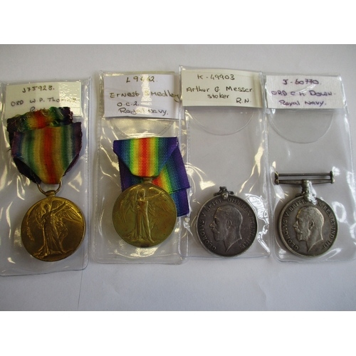 12 - WW1 Royal Navy and Marines range with:
BWM and Victory Medals to PO.18707 Pte H. Harrison R.M.L.I. a... 