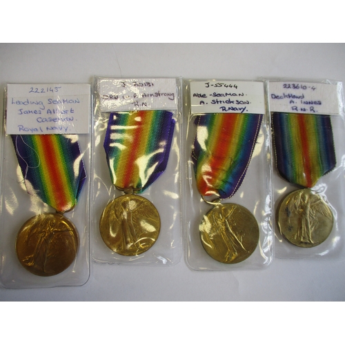 12 - WW1 Royal Navy and Marines range with:
BWM and Victory Medals to PO.18707 Pte H. Harrison R.M.L.I. a... 