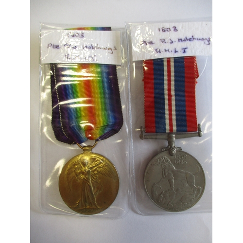 12 - WW1 Royal Navy and Marines range with:
BWM and Victory Medals to PO.18707 Pte H. Harrison R.M.L.I. a... 