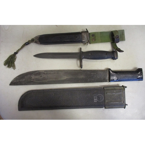 126 - Armed Forces Philippines M7 bayonet and scabbard, AFP stamped into scabbard throat, plastic scabbard... 