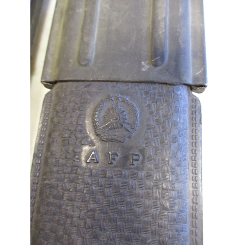 126 - Armed Forces Philippines M7 bayonet and scabbard, AFP stamped into scabbard throat, plastic scabbard... 