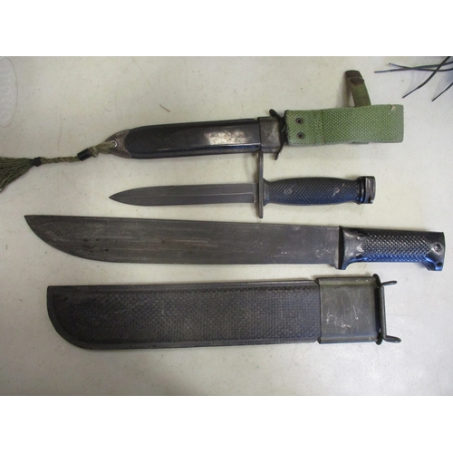 126 - Armed Forces Philippines M7 bayonet and scabbard, AFP stamped into scabbard throat, plastic scabbard... 