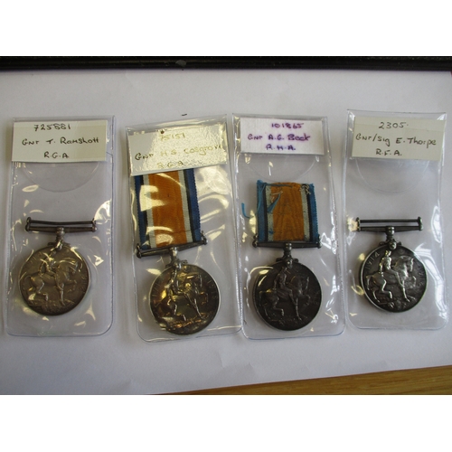 17 - WW1 Royal Artillery collection with:
1914-15 Stars to 1319 Dvr C. Fletcher R.F.A., 82518 A.Bmbr F.W.... 