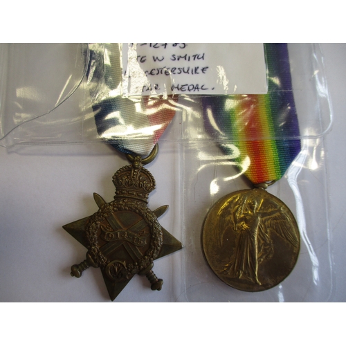 25 - WW1 Leicestershire Regt range with:
1. BWM & Victory Medal to 203531 Pte J. Preece Leic R. With copi... 