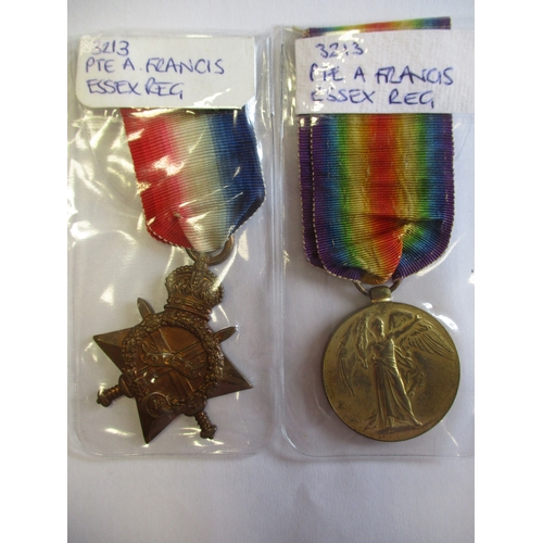 26 - Medals WW1 range with:
1. BWM and Victory Medal to 34571 Pte H. McNicol Linc R. With crushed box lid... 