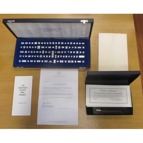 1981 '100 Greatest Stamps of the World' silver miniature