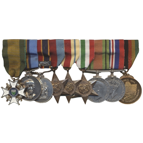 83 - Rhodesia. Husband & wife groups with:
1. Husband's Legion of Merit (Civil), GSM to 4333 J F/R I.A. M... 