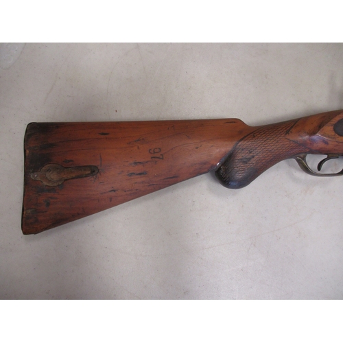 87 - 1853 Pattern Enfield percussion cap rifle converted from flintlock, lockplate marking partly erased,... 