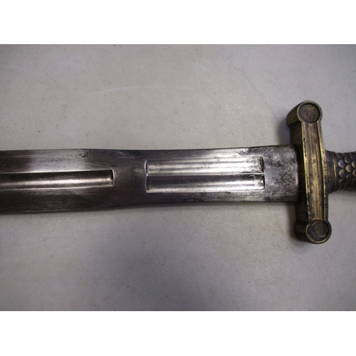 93 - US 1832 Model Foot Artillery short sword and scabbard, no visible markers or arsenal marks, pommel w... 