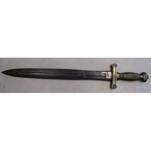 95 - US 1832 Model Foot Artillery short sword dated 1834, ricasso stamped with eagle and shield over N.P.... 