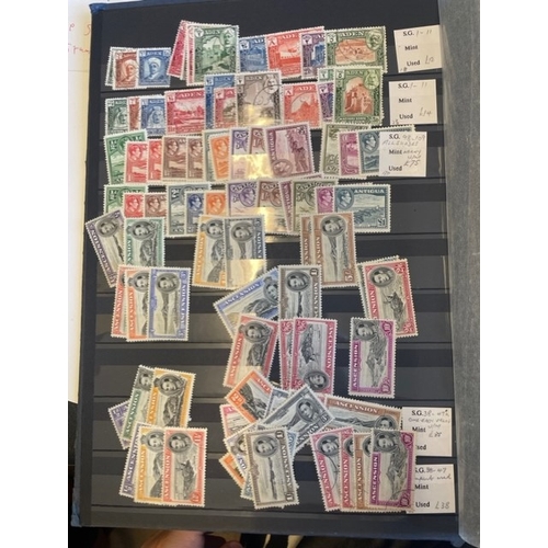 1 - KGVI BC mint and used accum with a little duplication, in battered stockbook but stamps are fine, fr... 