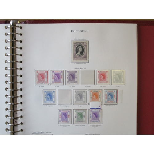 10 - BC QEII 1952-62 UM in 2 burgundy crown-embossed SG 'New Age' (22 ring) printed binders (vols 3 and 4... 