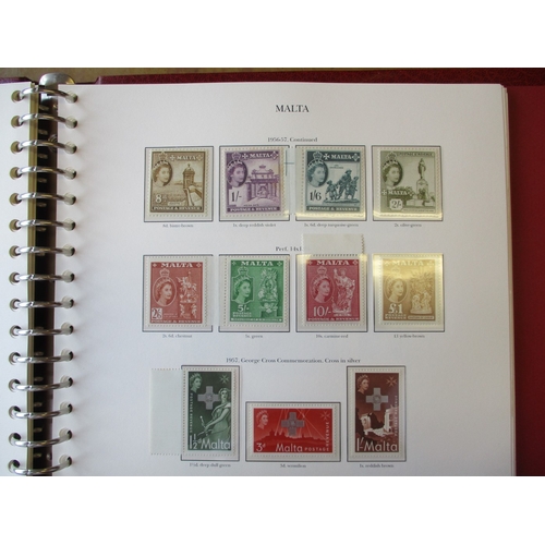 10 - BC QEII 1952-62 UM in 2 burgundy crown-embossed SG 'New Age' (22 ring) printed binders (vols 3 and 4... 