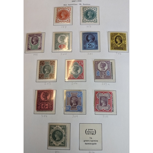 238 - QV-QEII M coln in a lighthouse album, incl 1887-92 set to 1/-, 1902-13 vals to 5/-, 1912-24 set of 1... 