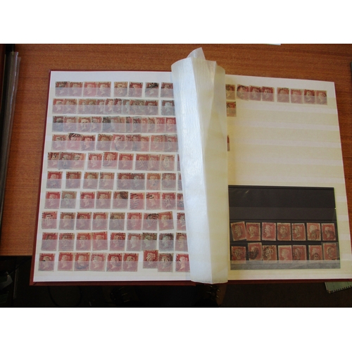 241 - QV-KGVI M/U coln in stockbooks and folders incl an extensive range of LE 1d reds U, incl 1841 imperf... 