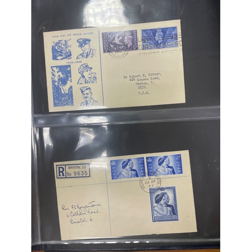 258 - KGV-QEII coln of FDCs incl 1935 SJ with handwritten address, 1946 Victory on illustrated cover with ... 